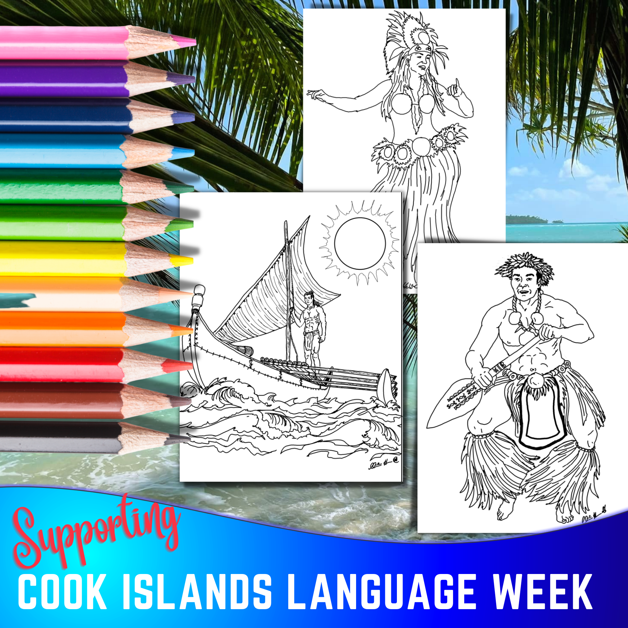 FREE - Cook Islands Language Week Colouring Printable Files