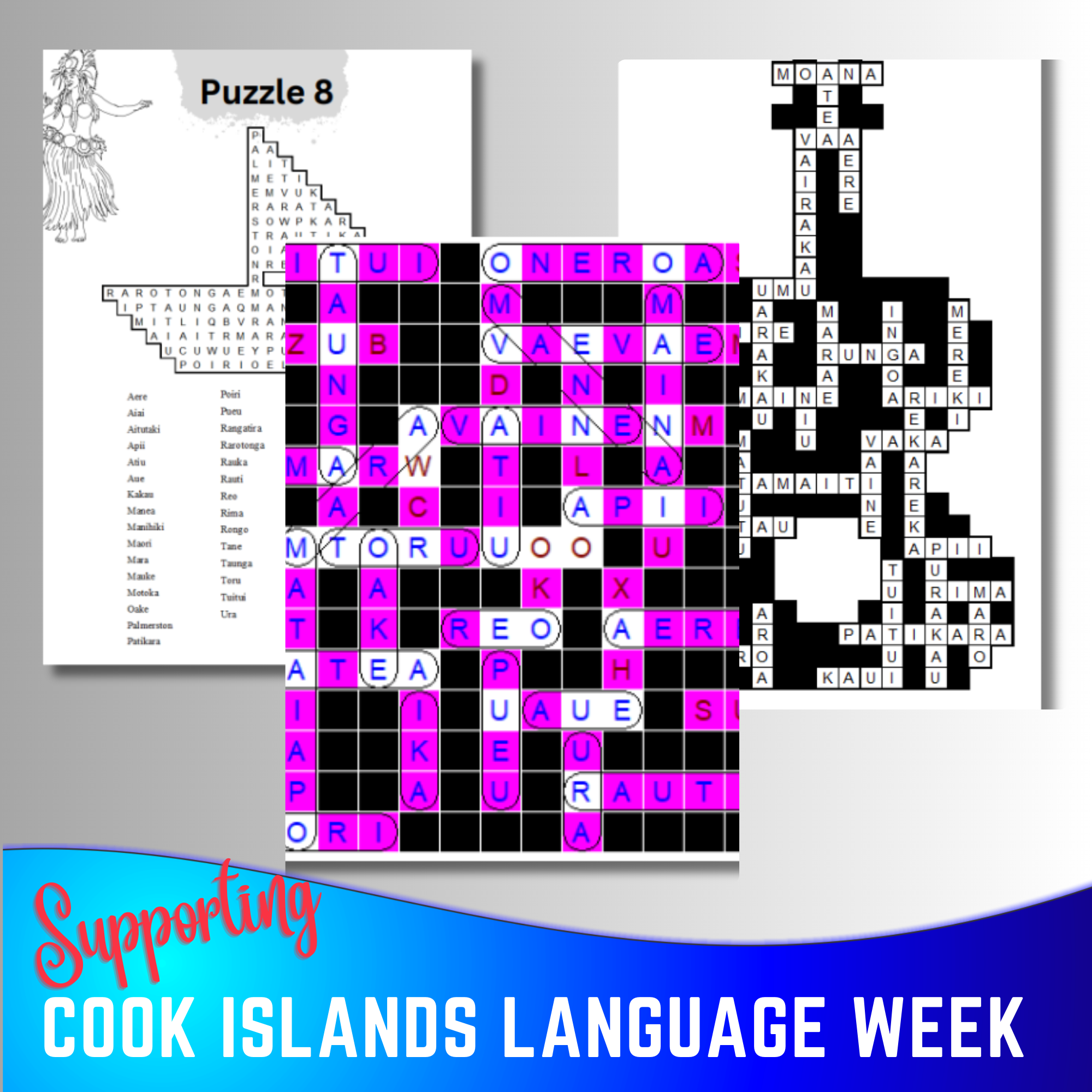 Free - cook islands language week | puzzles in cook island māori - clinton  hewett artist