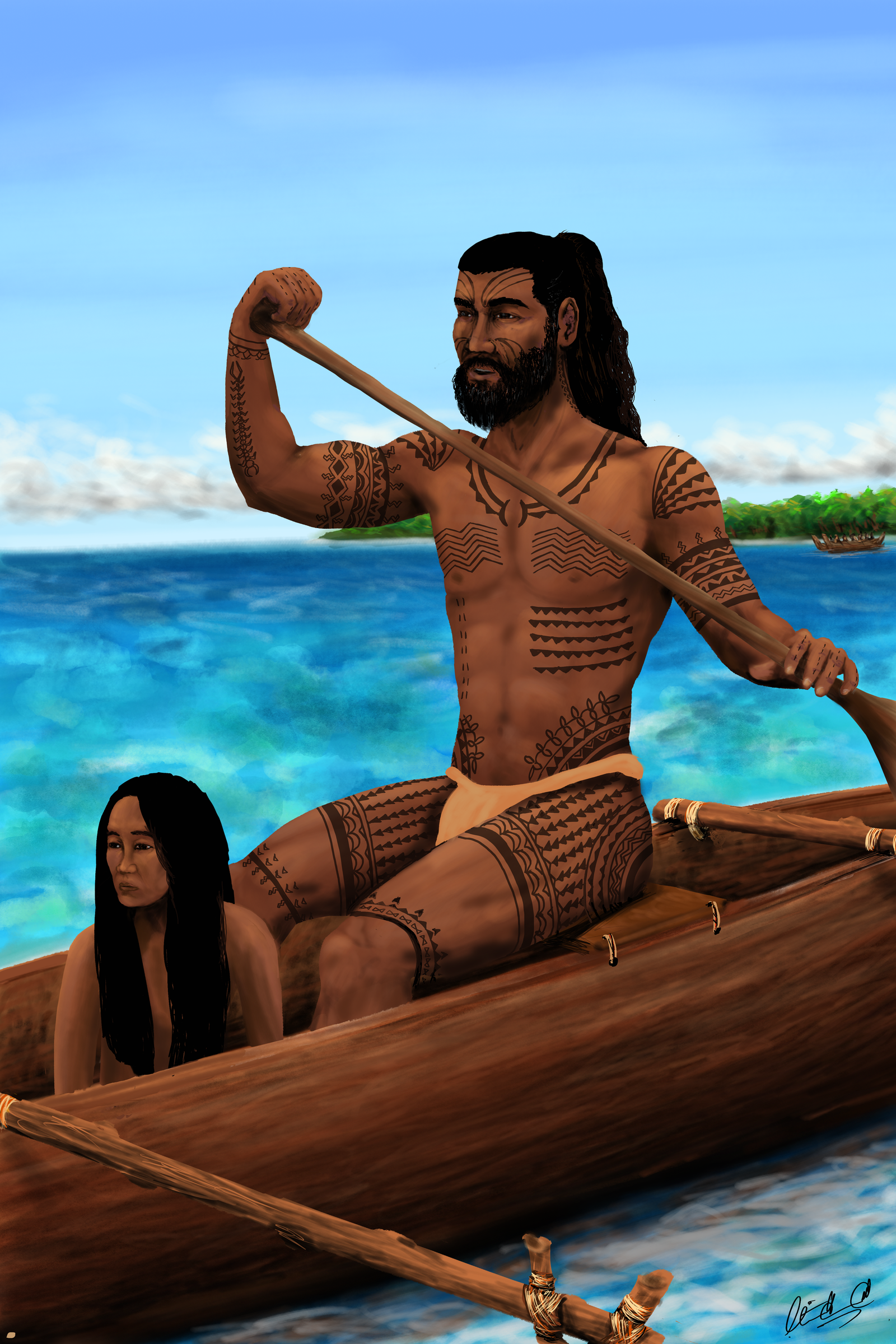 Cook Island Art by Clinton Hewett | Ngauru