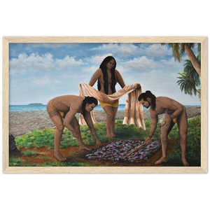 Wooden Framed Poster | A Paoa for Peace | Nukunoni