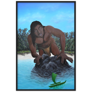 Wooden Framed Poster | Te vaka tuterere a Taruia