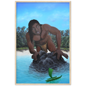 Wooden Framed Poster | Te vaka tuterere a Taruia