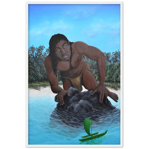 Wooden Framed Poster | Te vaka tuterere a Taruia