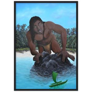 Wooden Framed Poster | Te vaka tuterere a Taruia