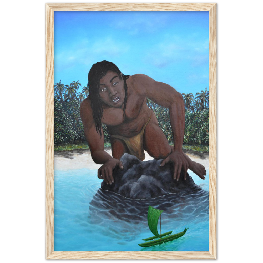 Wooden Framed Poster | Te vaka tuterere a Taruia